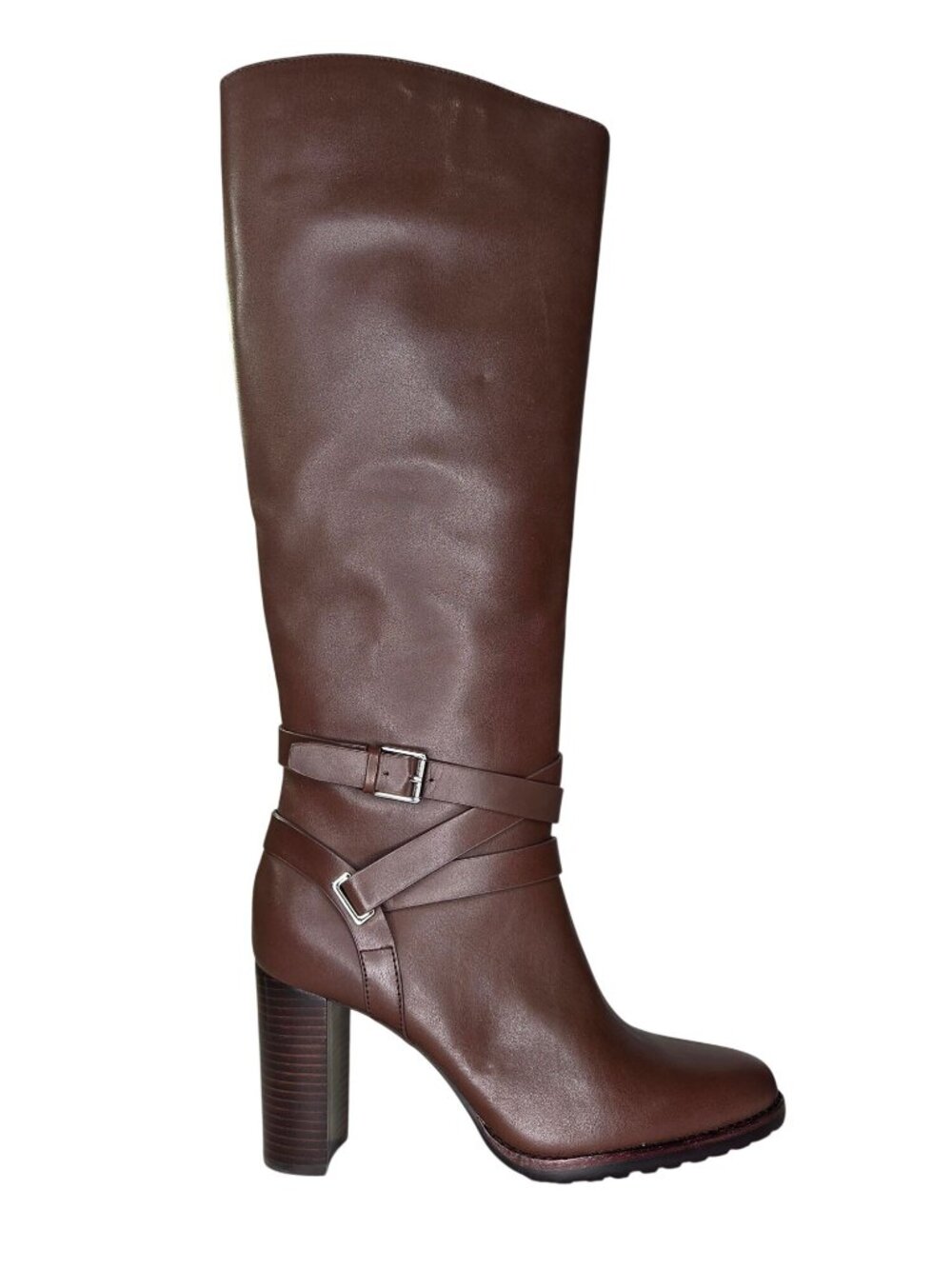 Lauren Ralph Lauren Collins Calfskin Tall Boot Heels, Size 8.5 B